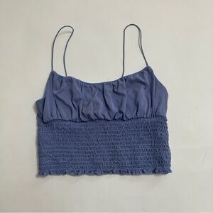 URBAN OUTFITTERS periwinkle ruched back cropped tank